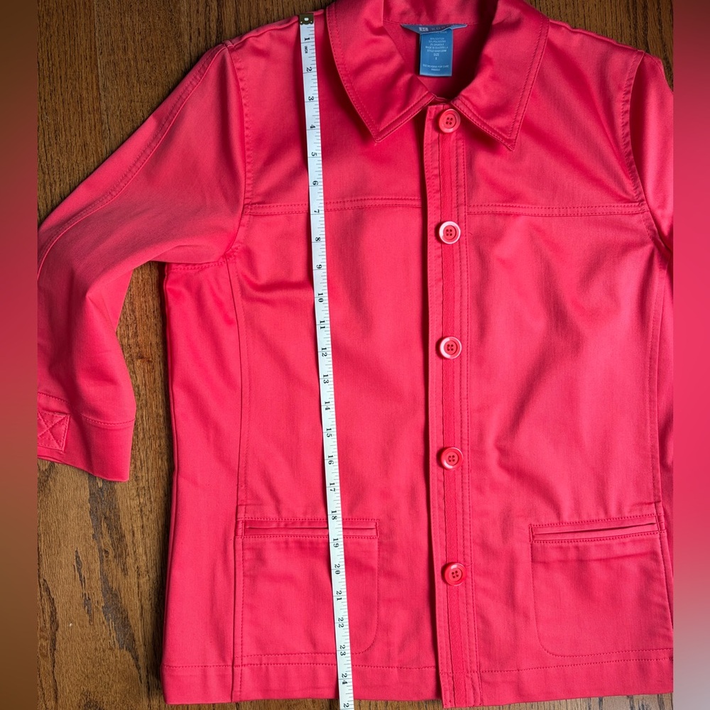 Koret Ladies Hot Pink 3/4 Sleeve Jacket. Size: 8 Medium - Picture 6 of 8